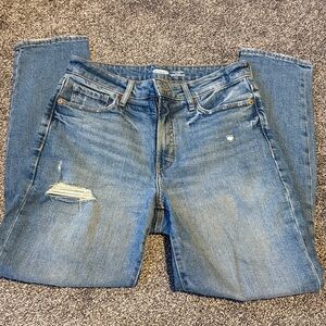 Old Navy Classic Blue Denim Jeans Distressed